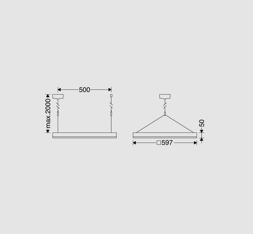 چراغ روكار-آویز اپتيلد 60x60 با دیفیوزر داینامیک مازی نور - Image 3