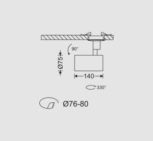 چراغ توکار هانی 20 وات مازی نور