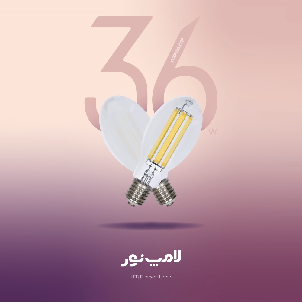 لامپ حبابی 36 وات فیلامنتی نور