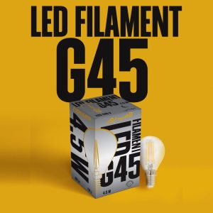 لامپ حبابی 5 وات فیلامنتی شفاف نور شمعی G45