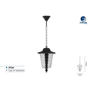 چراغ آویز شب تاب مدل اطلس