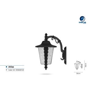 چراغ دیواری شب تاب مدل اطلس شاخه کلاسیک