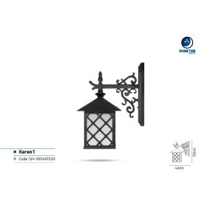 چراغ دیواری شب تاب مدل کارن شاخه رز