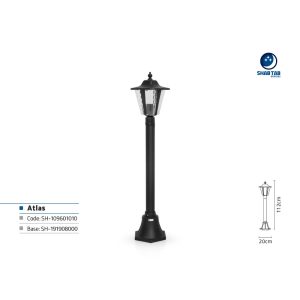 چراغ سرلوله شب تاب مدل اطلس پایه ترنج