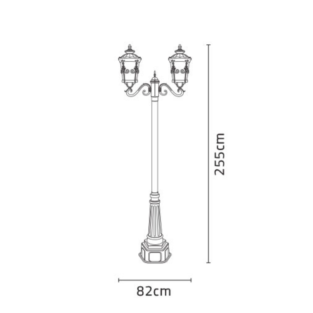 چراغ پارکی شب تاب ماهنوس پایه صنوبر شاخه سناتور - Image 4