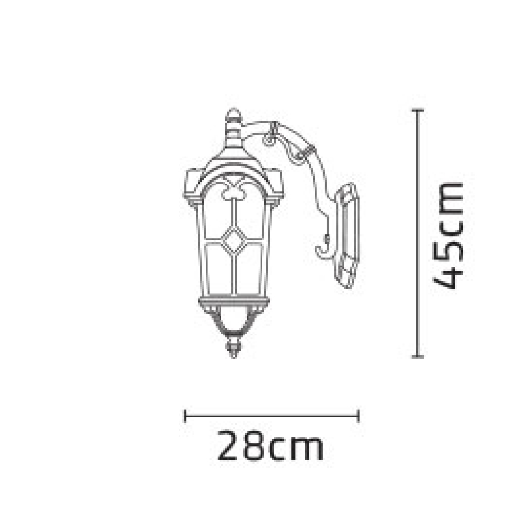 چراغ دیواری شب تاب روشا شاخه کلاسیک - Image 4