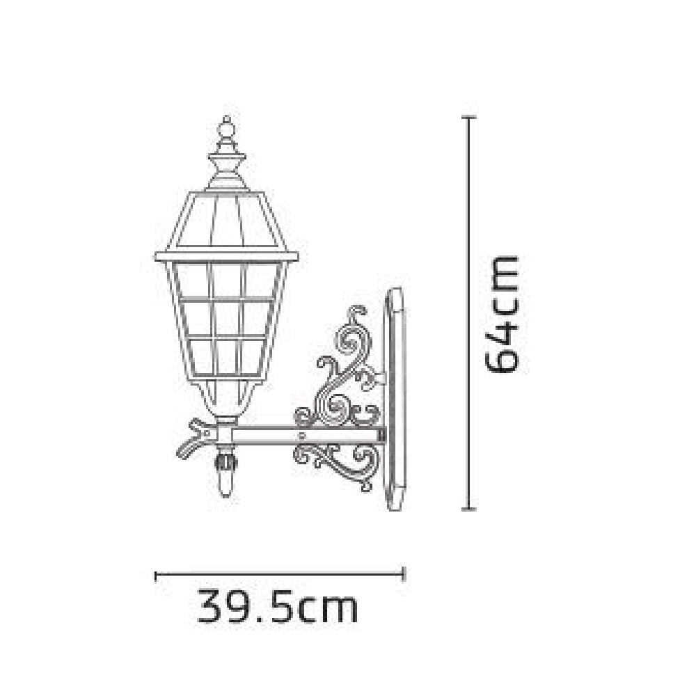 چراغ دیواری شب تاب ونیز شاخه رز - Image 5