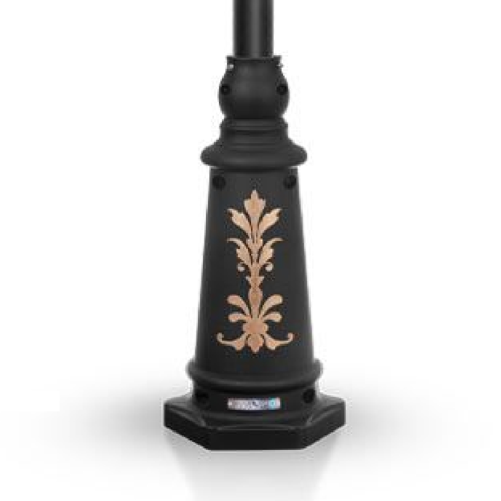 چراغ پارکی شب تاب روشا دو شاخه آرتا پایه ارغوان - Image 3