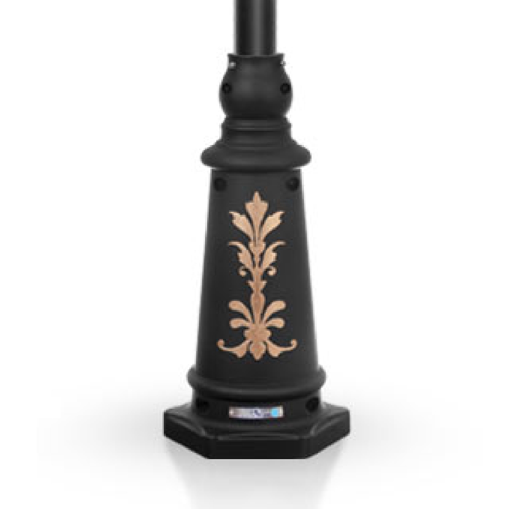 چراغ پارکی شب تاب رومی دو شاخه سناتور پایه ارغوان - Image 3