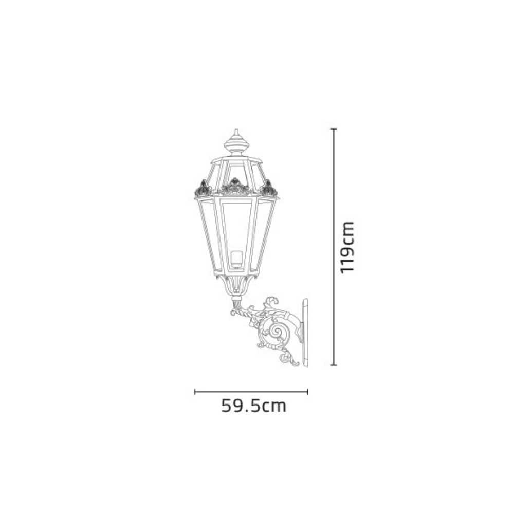 چراغ دیواری شب تاب برنارد شاخه پیچک - Image 3
