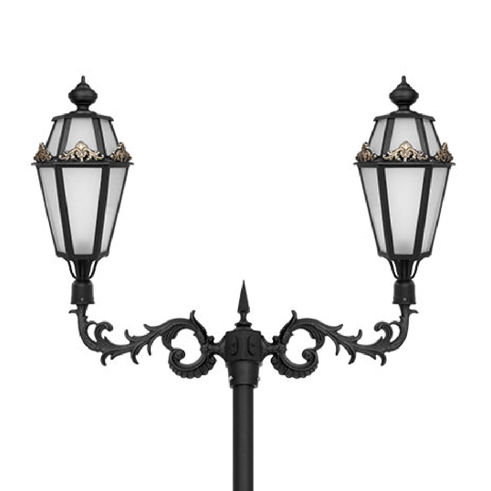 چراغ پارکی شب تاب برنارد دو شاخه آرین پایه نارون - Image 2