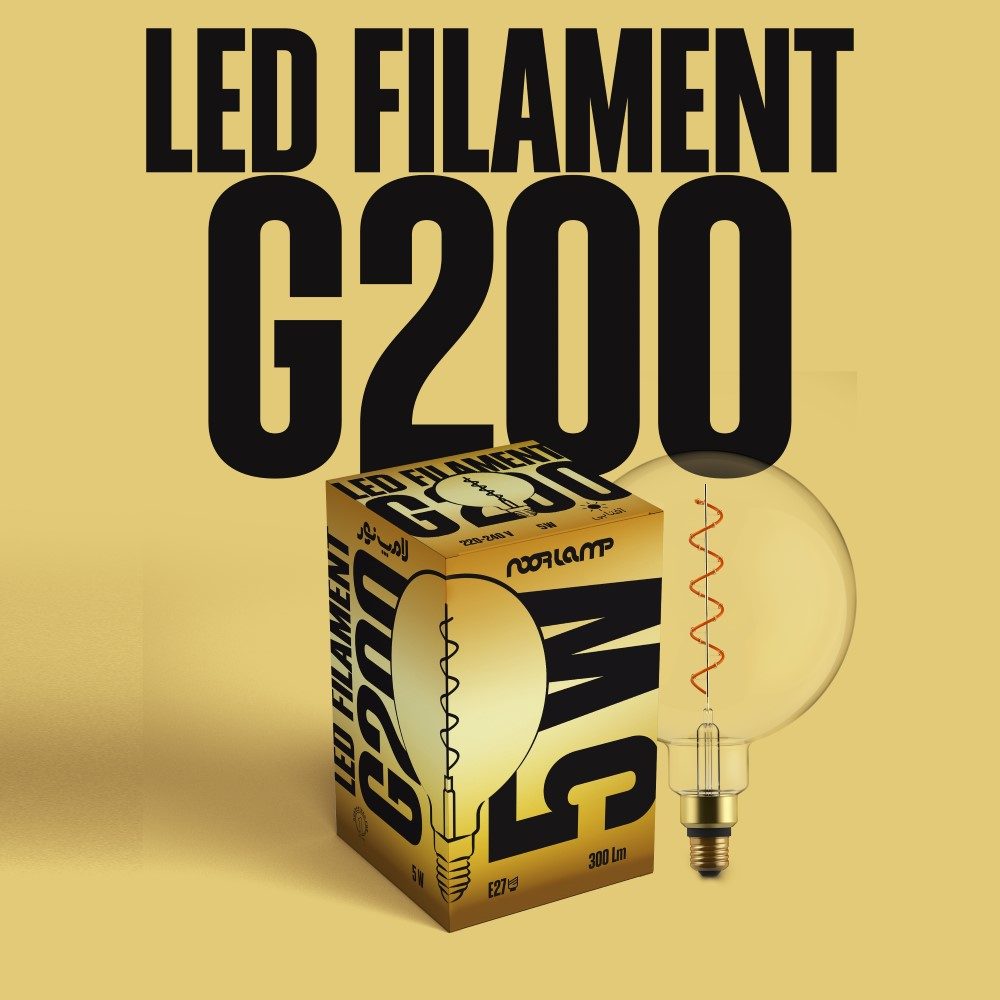 لامپ حبابی 5 وات فیلامنتی نور G200