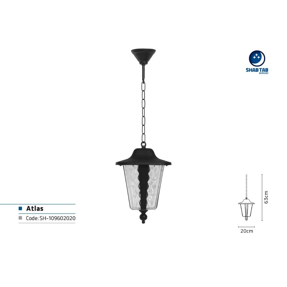 چراغ آویز شب تاب مدل اطلس