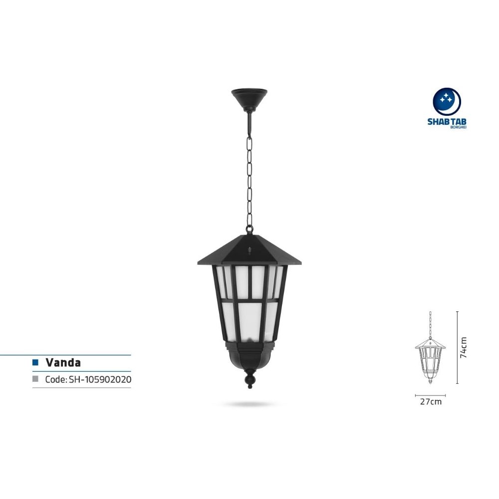 چراغ آویز شب تاب مدل وندا